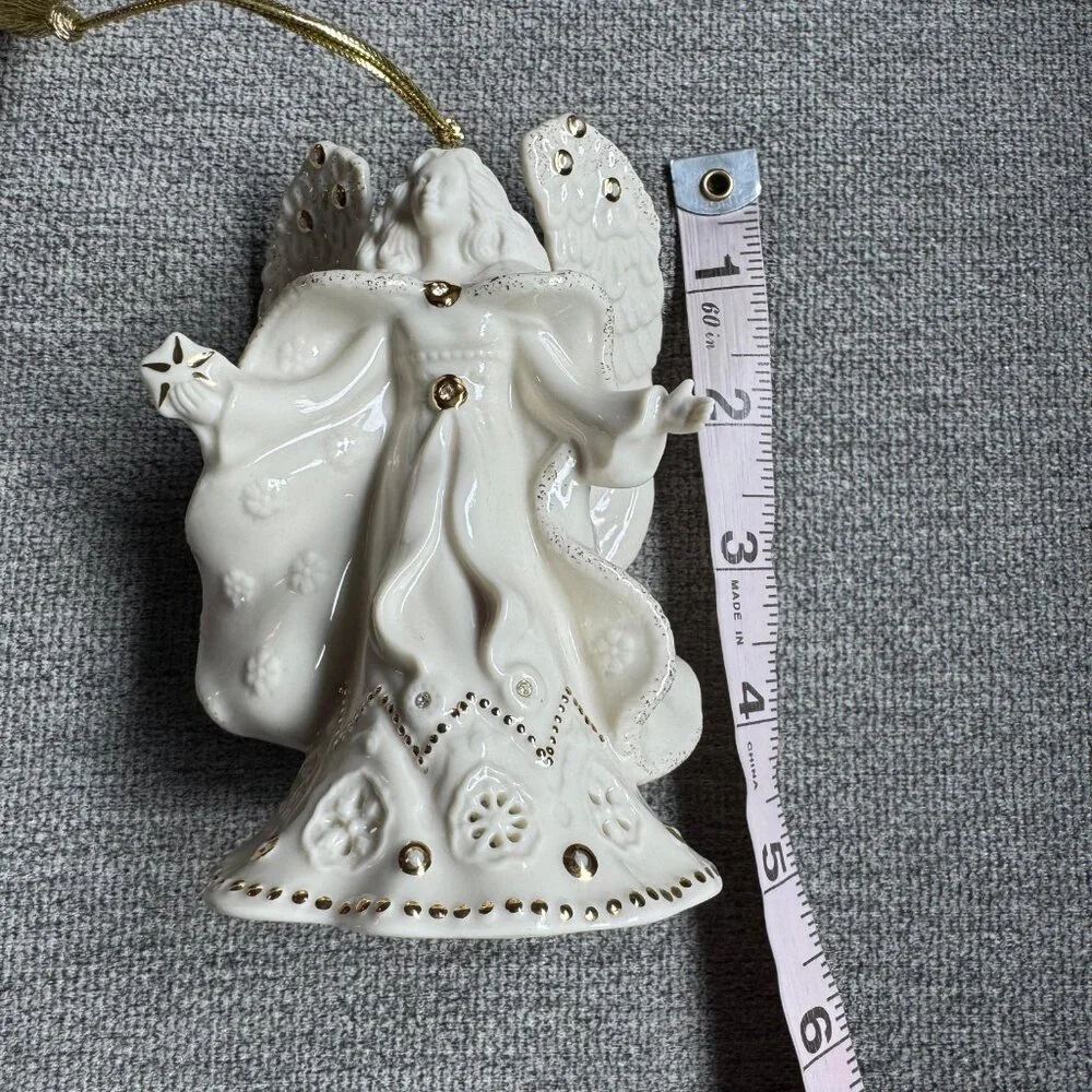 Lenox Florentine Porcelaine Pearl Angel Ornament New in Box